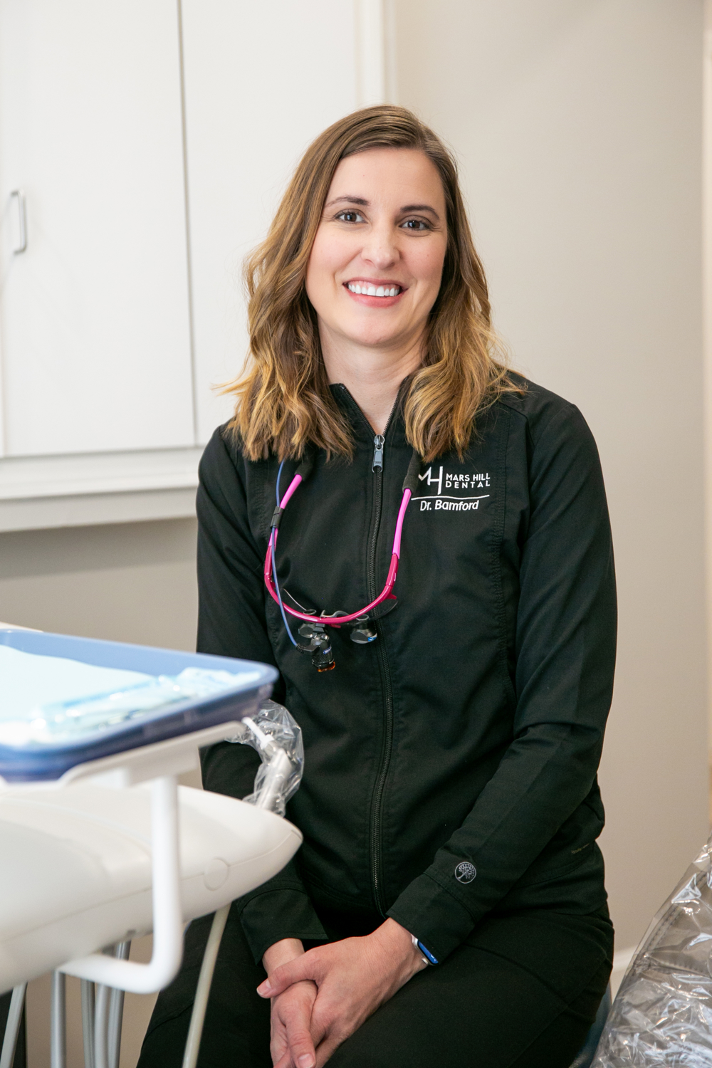 Dr. Bamford in treatment room